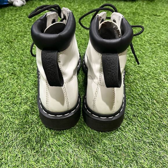 Dr. Martens Smooth White Leather Boots main image 9